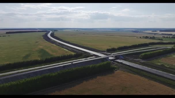 Landscape View Wide Empty Road Serving Major Logistic Channel Newly — Stock Video