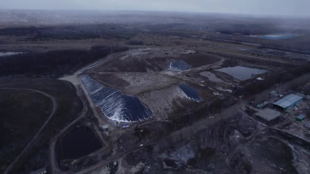 Skalní Skládky Plní Zvláštní Funkci Lomu Pracovní Proces Těžby Různých — Stock video