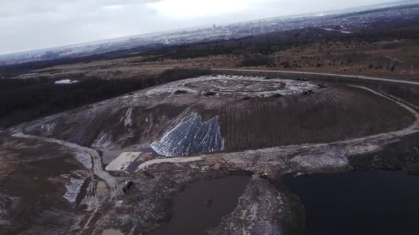 Proceso Extracción Torno Extracción Minerales Variados Embalses Vertederos Roca Para — Vídeo de stock
