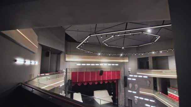 Almaty Kazakhstan Février 2023 Grand Auditorium Théâtre Dramatique Bien Entretenu — Video