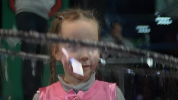 Almaty Kazakhstan December 2023 Young Girl Captures Attention Onlookers Positioned — Stockvideo