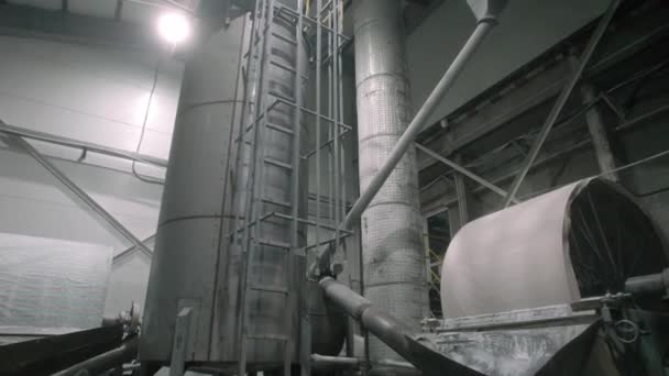 Ladder Leading Top High Stainless Tank Chemical Plant Workshop Large — Wideo stockowe