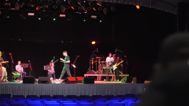 Almaty Kazakhstan November 2023 Rehearsing Concert Stage Concert Hall Setting — Vídeo de stock