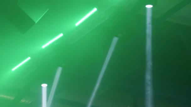 Přívěsek Světla Osvětlují Stadion Zajišťuje Viditelnost Detailů Světelné Reflektory Osvětlují — Stock video