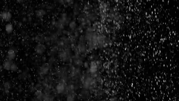 Film Ciclico Una Forte Nevicata Natalizia Sfondo Neve Sfocata Con — Video Stock