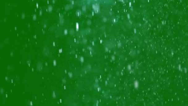 Nieve Navidad Animación Nieve Pesada Caída Copos Nieve Pantalla Verde — Vídeo de stock