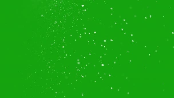 Långsamt Fallande Jul Snö Effekt Kroma Nyckel Bakgrund — Stockvideo