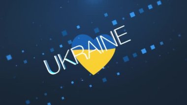 Ukrayna bayrağı renginde çarpan kalp