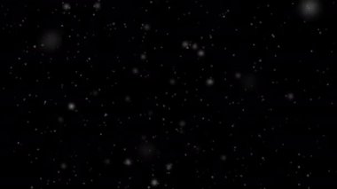 Siyah arka planda düşen kar taneleri. Alfa kanallı Noel projeleri için kar örtüsü.
