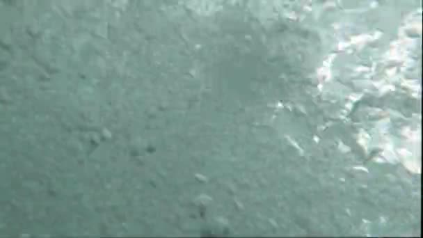Podvodní Natáčení Mořské Pěny Mořských Vln — Stock video