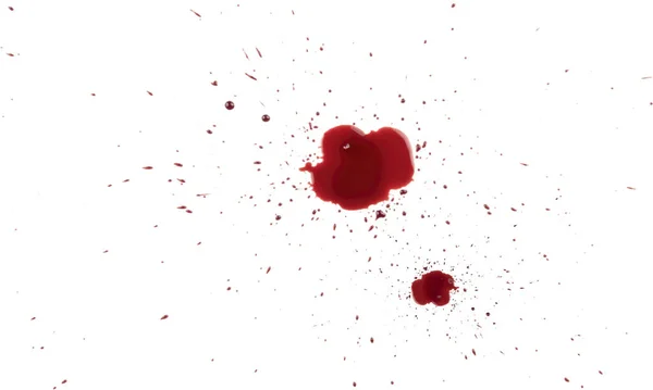 Kapky Krve Skvrny Krve Červené Louže Izolované Průhledném Pozadí Halloween Stock Snímky