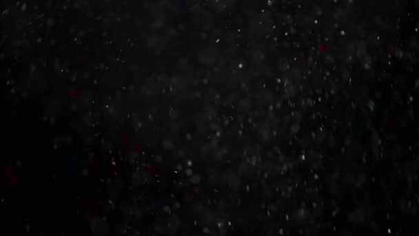 Волшебный Рождественский Снег Кружащийся Лучах Света — стоковое видео