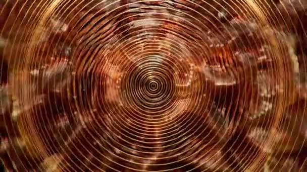 Looping Animatie Van Abstracte Gouden Cirkels Patroon — Stockvideo