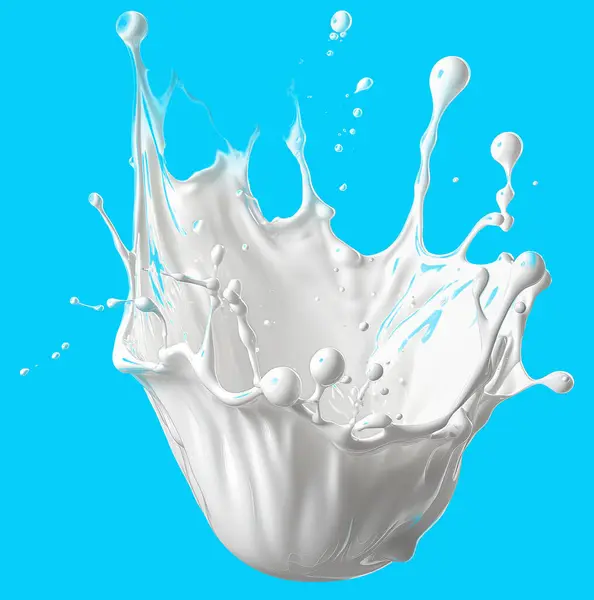 Splash of milk on transparent background. Pouring white liquid or dairy products. Sample advertising realistic natural dairy products, yogurt or cream, isolated on transparent background