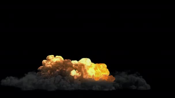Spektakularny Wybuch Bomby Fala Uderzeniowa Chmura Grzybów — Wideo stockowe