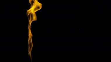 Şeffaf arkaplanda yangın alevi. Alfa kanalı