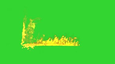 Yeşil ekran VFX 'te yangın alevi 