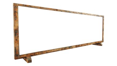 Projeniz için boş eski ahşap çerçeve