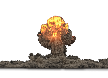 Atom Bombası Patlaması. Şok dalgası ve mantar bulutu