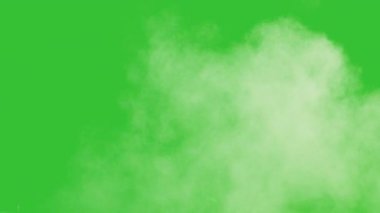 İnce duman yeşil bir arka planda yavaşça sürüklenir. Hareket grafikleri ve atmosferik görsel efektleri birleştirmek için mükemmel
