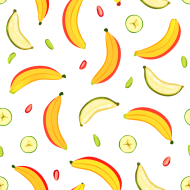 Yaratıcı tasarım için farklı açılarda serpiştirilmiş sanatsal böğürtlen ve meyvelerle renksiz desen.