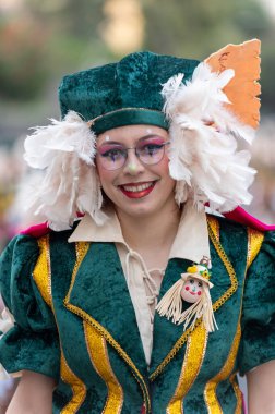 TENERIFE, SPAIN - FEBRUARY 21, 2023: Carnival Festival in the streets of Santa Cruz de Tenerife. February 21, 202