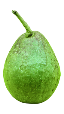 Yeşil Avokado - Şeffaf Arkaplan ile Taze Tropikal Meyve.