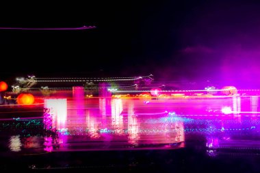 Neon Işık Hareketi Bulanık Arkaplanı