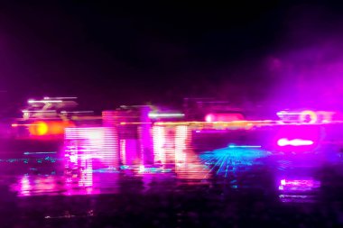 Neon Işık Hareketi Bulanık Arkaplanı