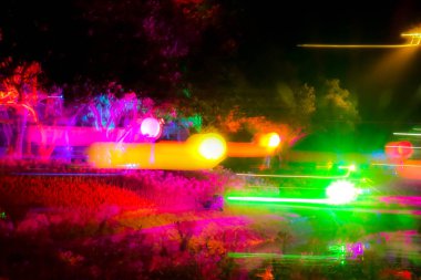 Neon Işık Hareketi Bulanık Arkaplanı