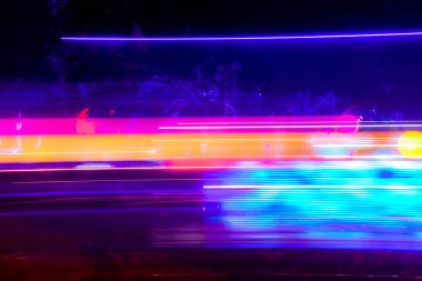 Neon Işık Hareketi Bulanık Arkaplanı