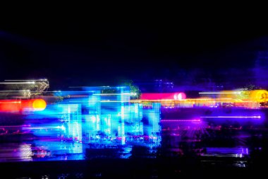 Neon Işık Hareketi Bulanık Arkaplanı