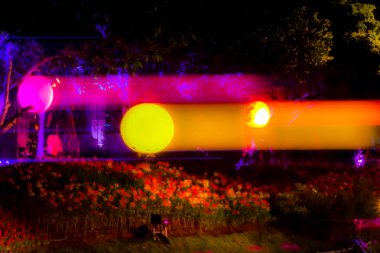 Neon Işık Hareketi Bulanık Arkaplanı