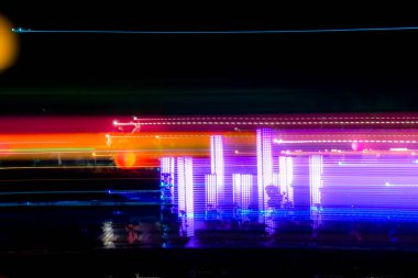 Neon Işık Hareketi Bulanık Arkaplanı