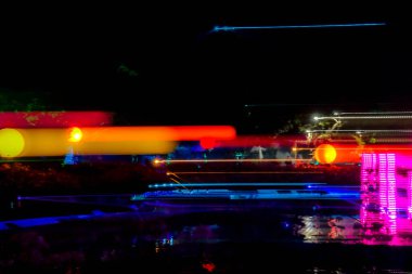 Neon Işık Hareketi Bulanık Arkaplanı