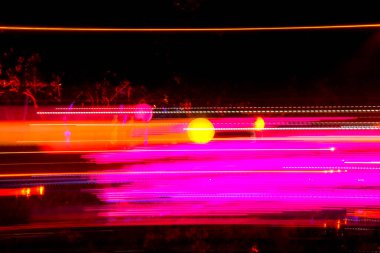 Neon Işık Hareketi Bulanık Arkaplanı