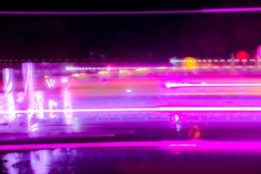 Neon Işık Hareketi Bulanık Arkaplanı