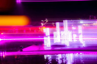 Neon Işık Hareketi Bulanık Arkaplanı