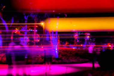 Neon Işık Hareketi Bulanık Arkaplanı