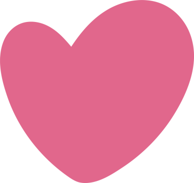 Pembe kalp, elle çizilmiş kalp şekli..