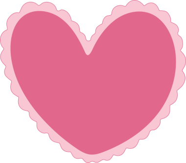 Pembe kalp, elle çizilmiş kalp şekli..