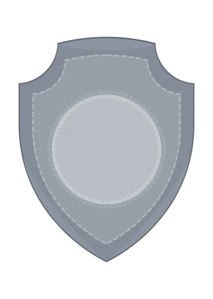 Shield Gri Orta Çağ Sembolü Vektör Resim Deposu — Stok Vektör