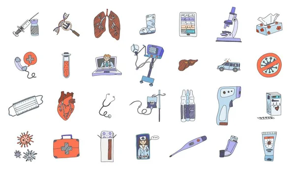 Hastane Sağlık Çizimleri Basit Çizim Resmini Çiz — Stok fotoğraf