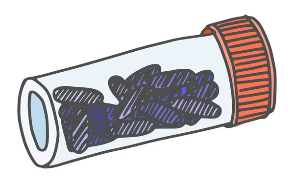 Plastburk Med Piller Doodle Skiss Bild Lager Nya — Stockfoto