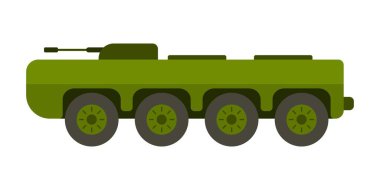Tank, ordu için tırtılların üzerinde değil. Stok vektör resmi