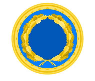 Bozuk para, meşe yaprakları ve mızrak işaretleri. vektör deposu resmi