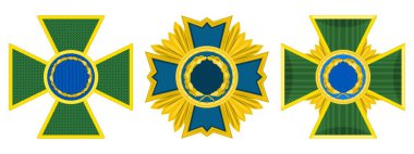 Ordu, ülke ordusunun işaretlerini aşar. stok vektör resmi