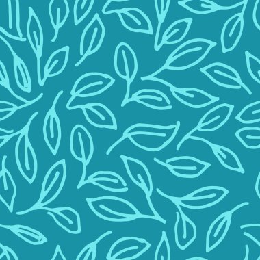 mavi desenli karalama yaprakları