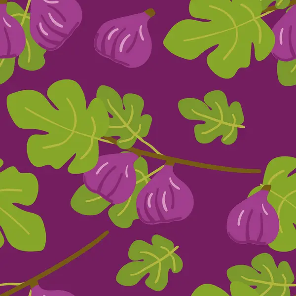 Бесшовный Векторный Рисунок Фиолетовыми Фишками Ветвями Лицензионные Стоковые Иллюстрации
