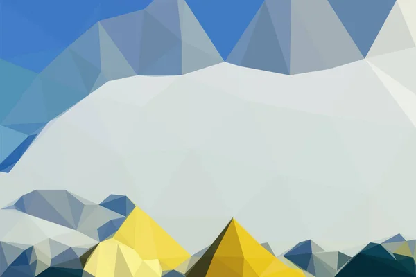 Géométrique Polygonal Abstrait Numérique Montagne Vecteur Coloré Paysage Plat Fond — Image vectorielle